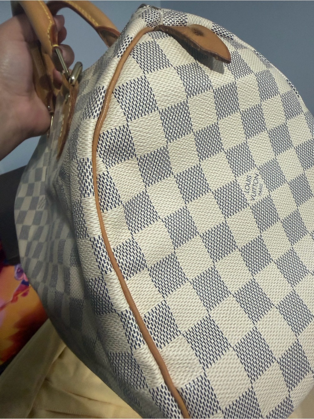LOUIS VUITTON DAMIER AZUR SPEEDY 30 - AUTHENTIC W/COA BOX AND DUSTY. Giftable - Picture 12 of 15